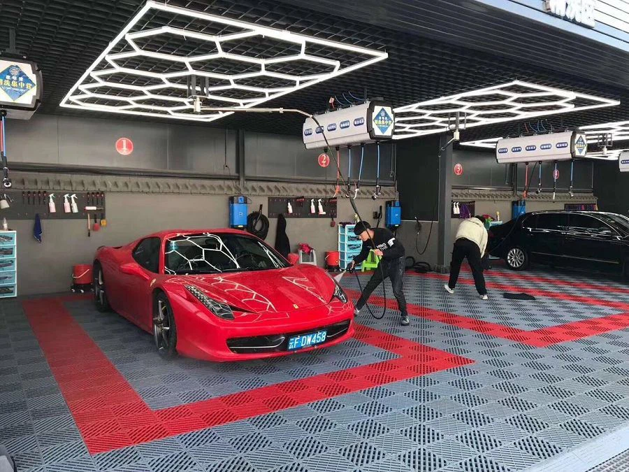 product-900-675 Garage Design Including Lighting Floor Tiles