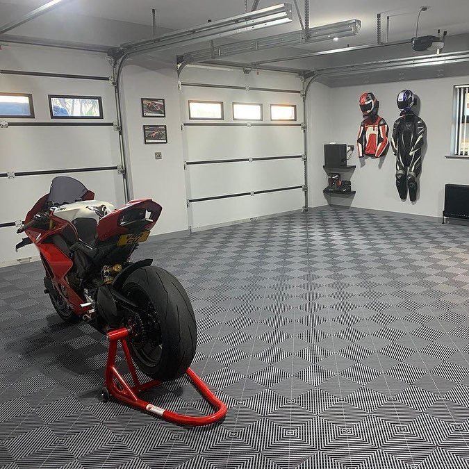 Interlocking Pvc Garage Flooring Tiles Warehouse Dalle Slab Rib Garage Floor Tiles Pvc Floor Mat
